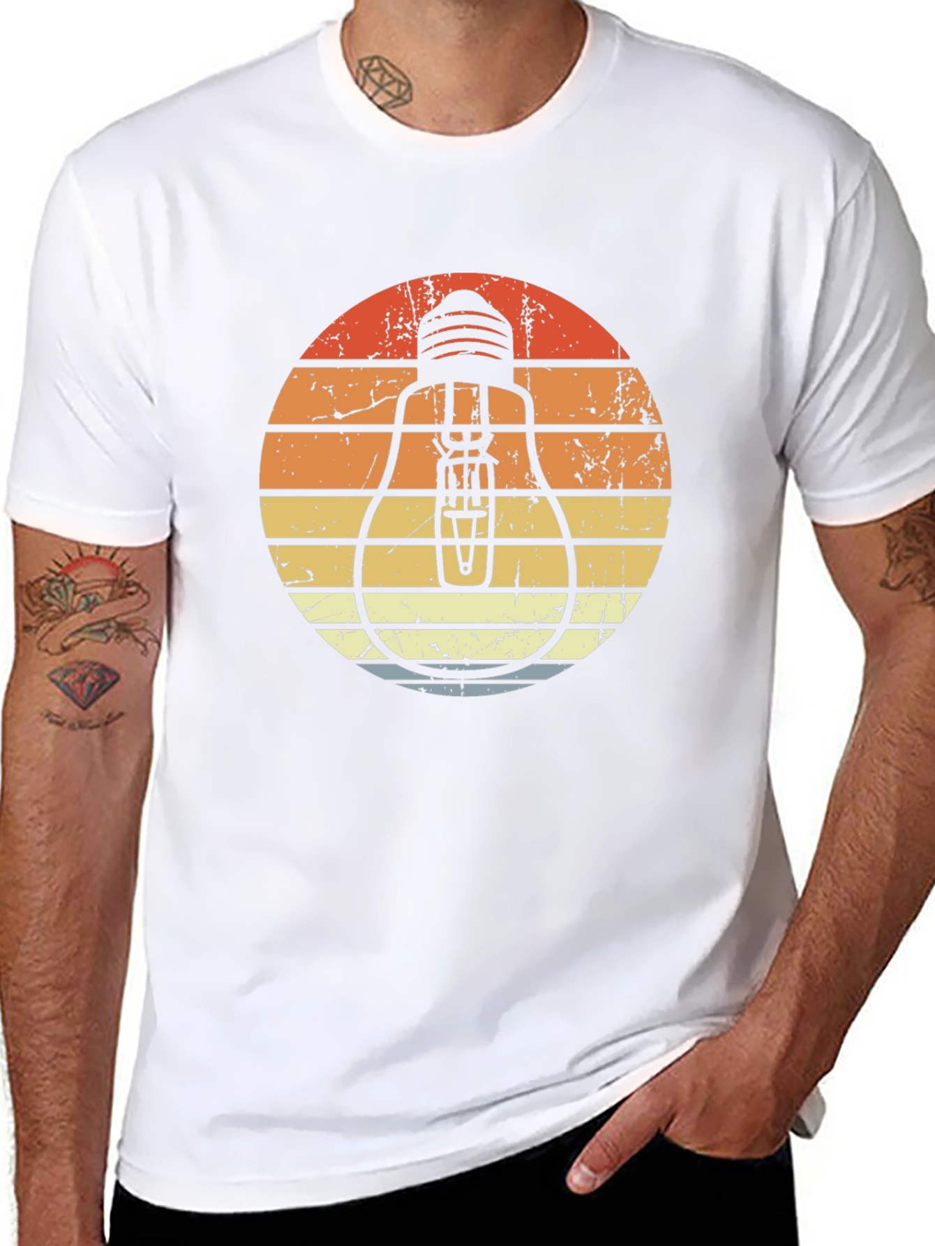 Retro Light Bulb Graphic Tee