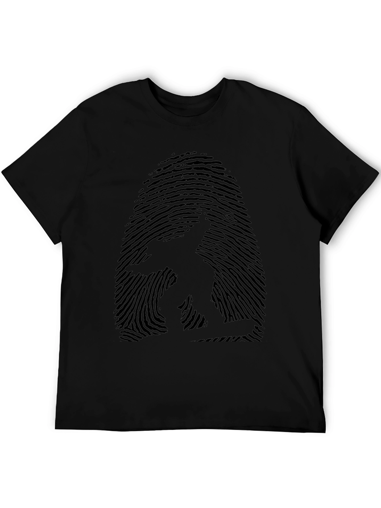 Fingerprint Surfer Graphic Tee - Unique Design