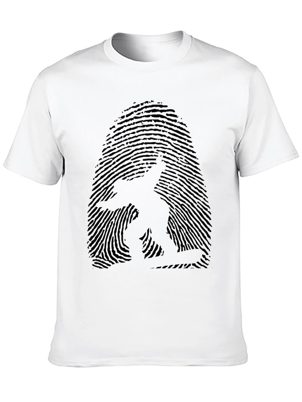 Fingerprint Surfer Graphic Tee - Unique Design