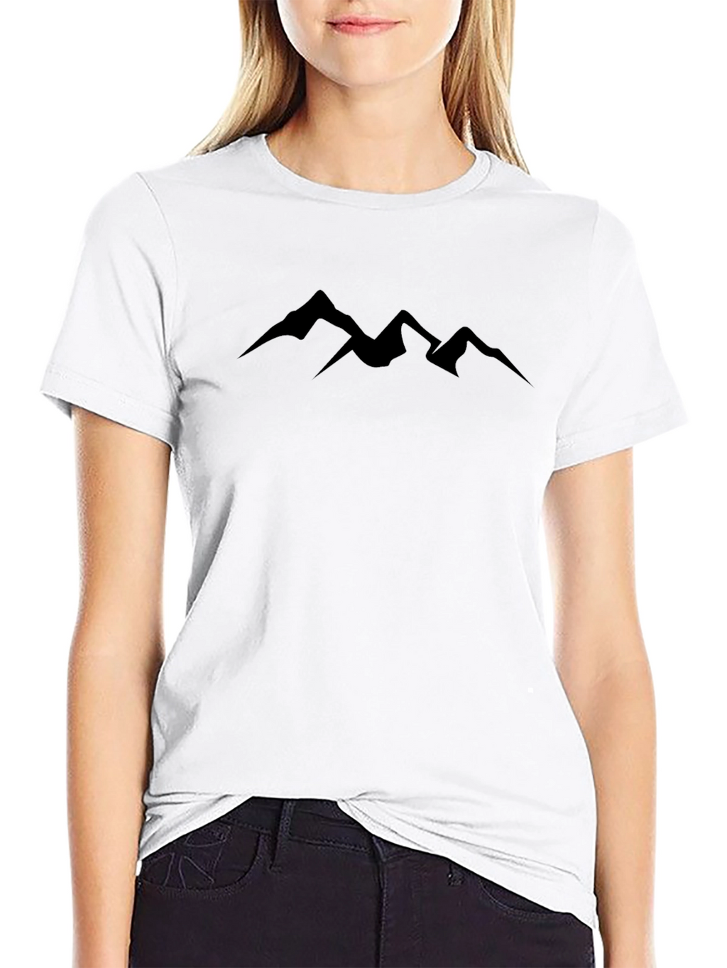 Mountain Silhouette Graphic Tee - Black