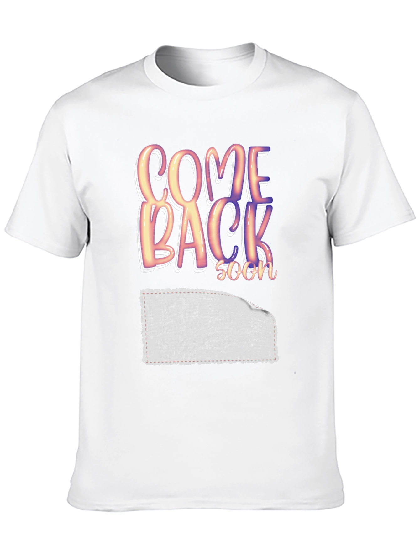 Come Back Soon Graphic Print Black T-Shirt