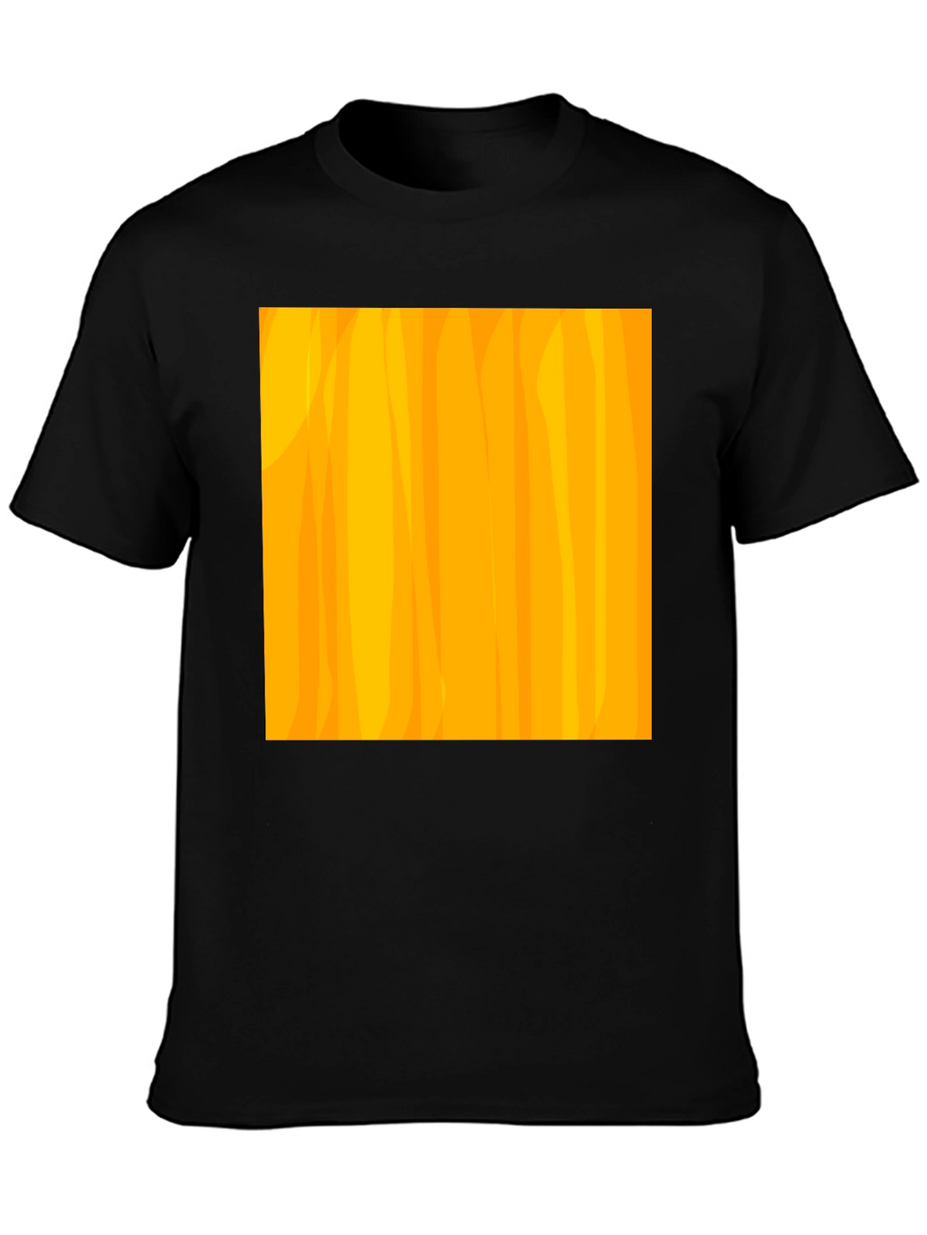 Modern Abstract Pattern Black T-Shirt