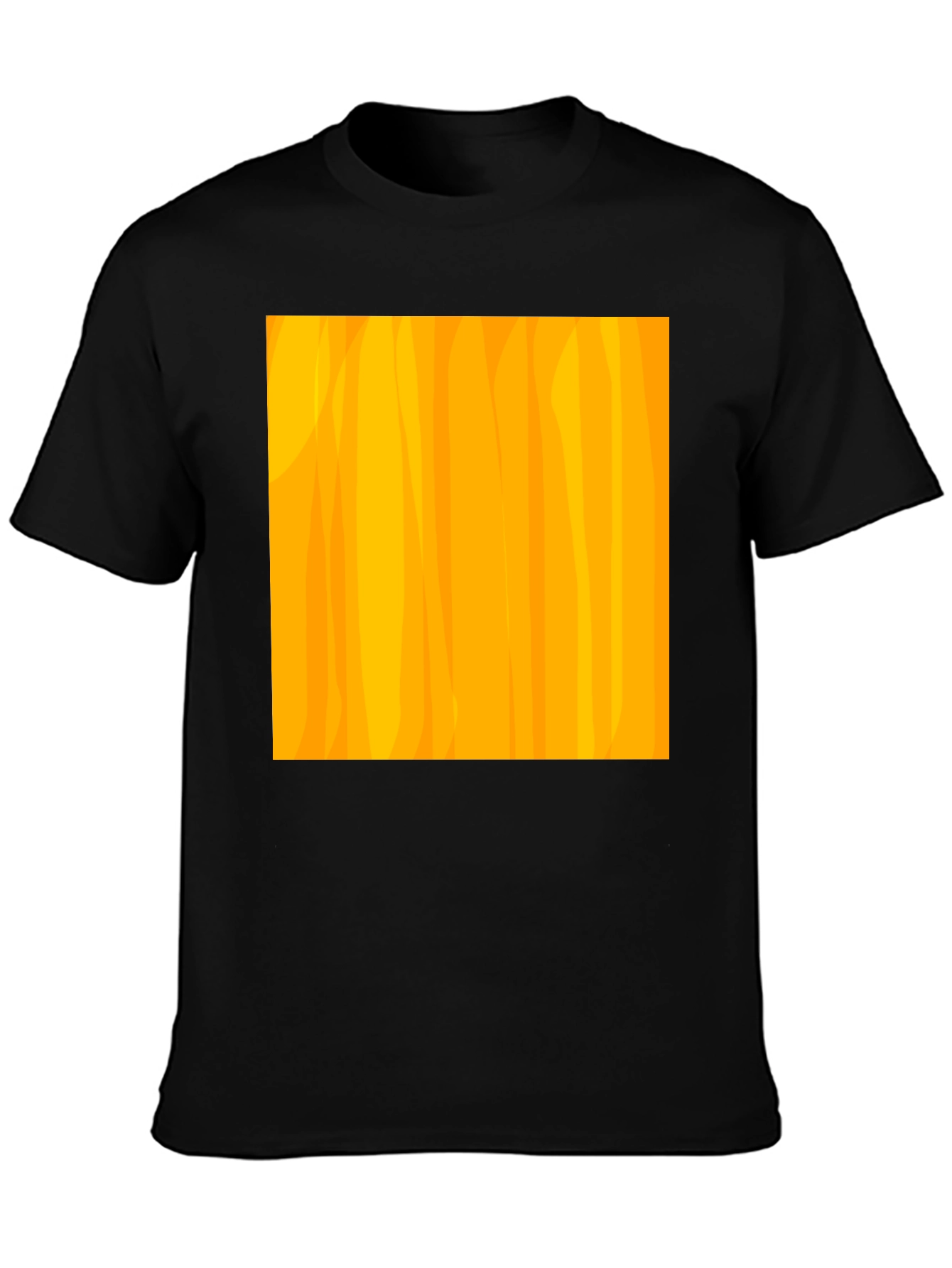 Modern Abstract Pattern Black T-Shirt