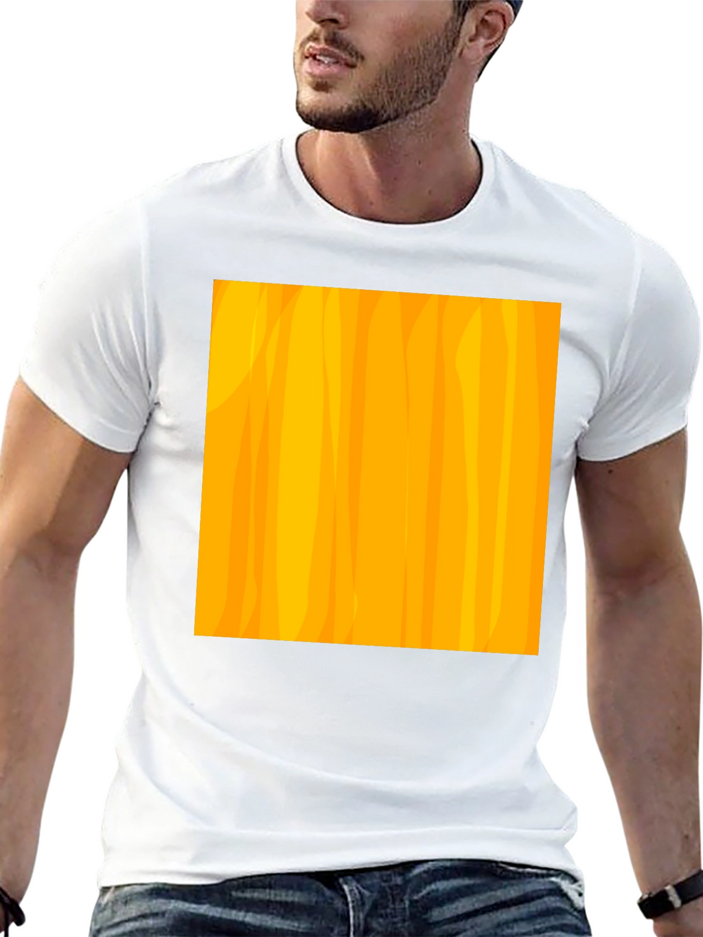 Modern Abstract Pattern Black T-Shirt