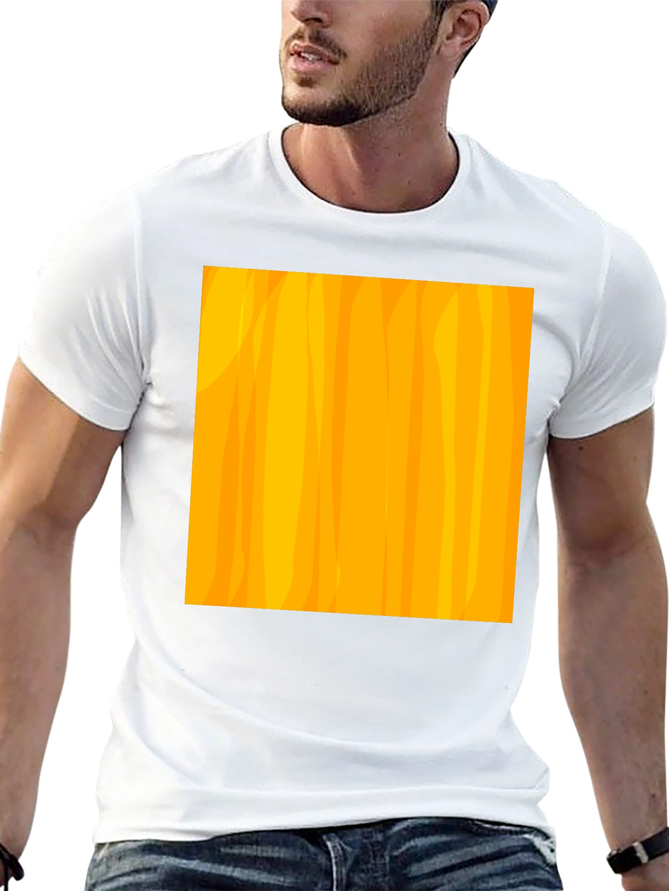 Modern Abstract Pattern Black T-Shirt