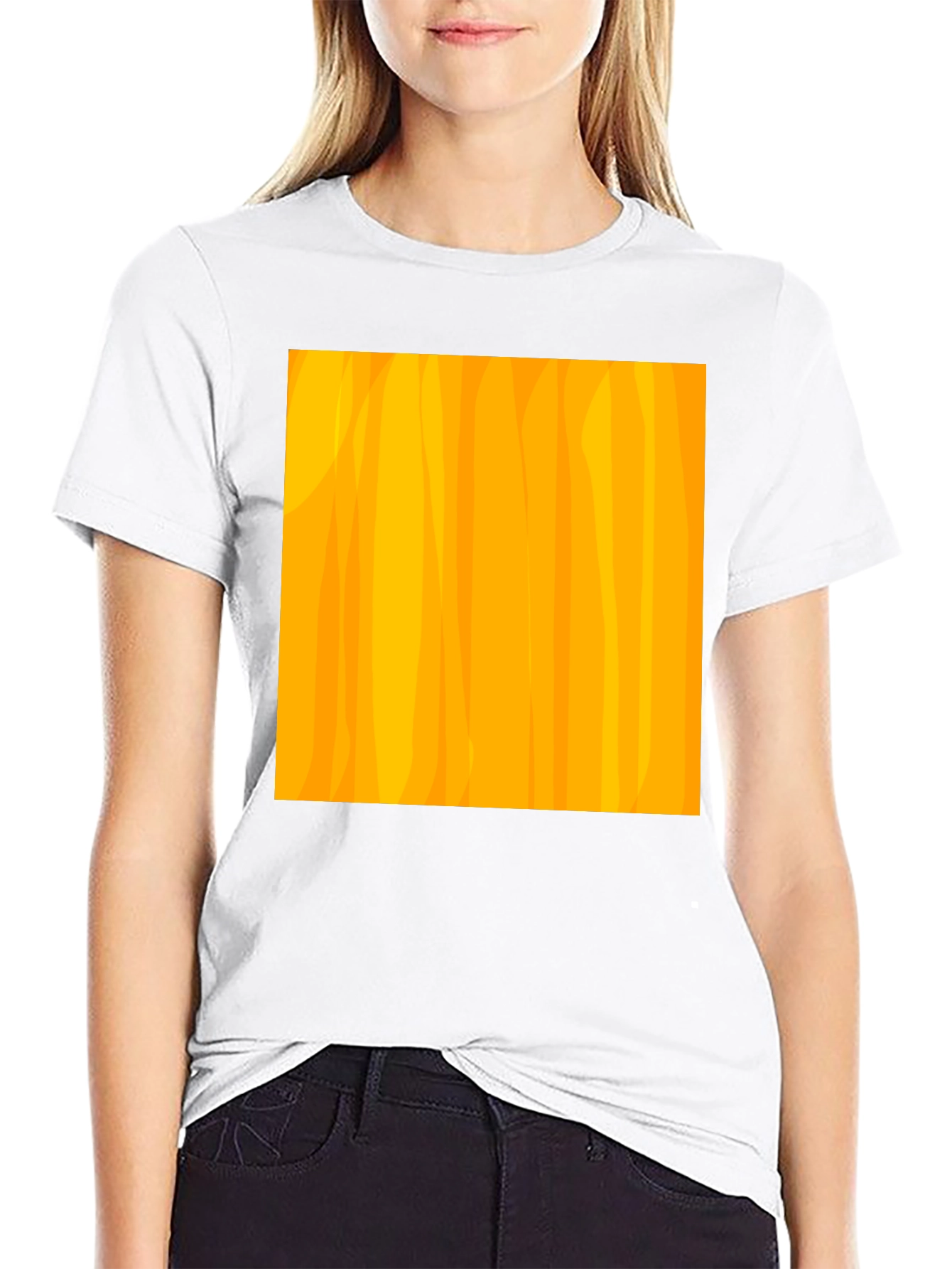 Modern Abstract Pattern Black T-Shirt