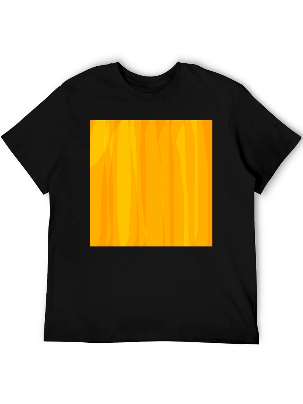Modern Abstract Pattern Black T-Shirt