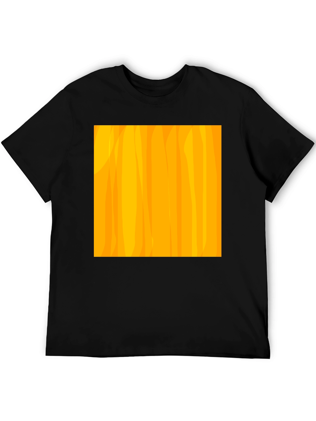 Modern Abstract Pattern Black T-Shirt