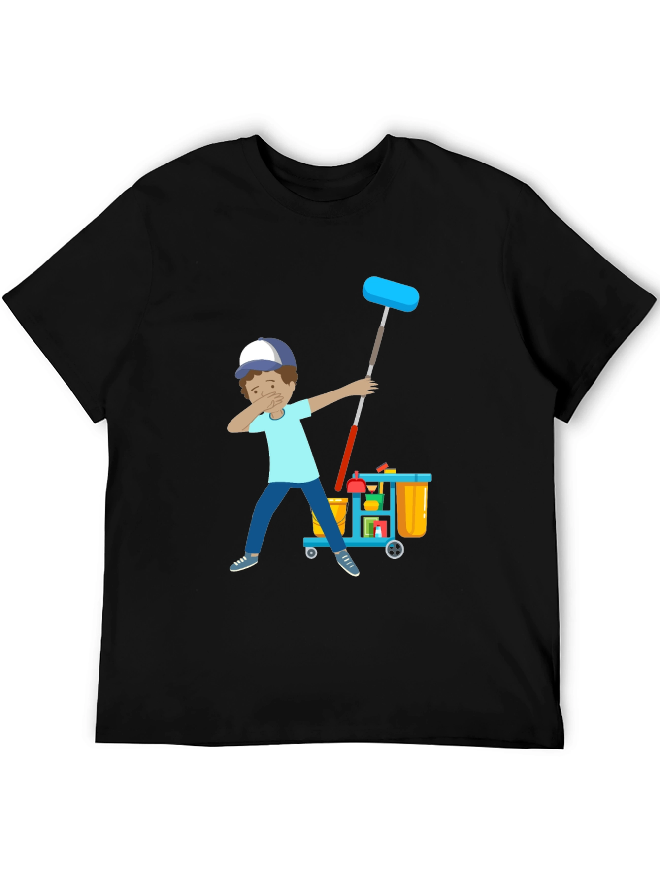 Janitor Dab T-Shirt - Cleaning Crew Funny Tee