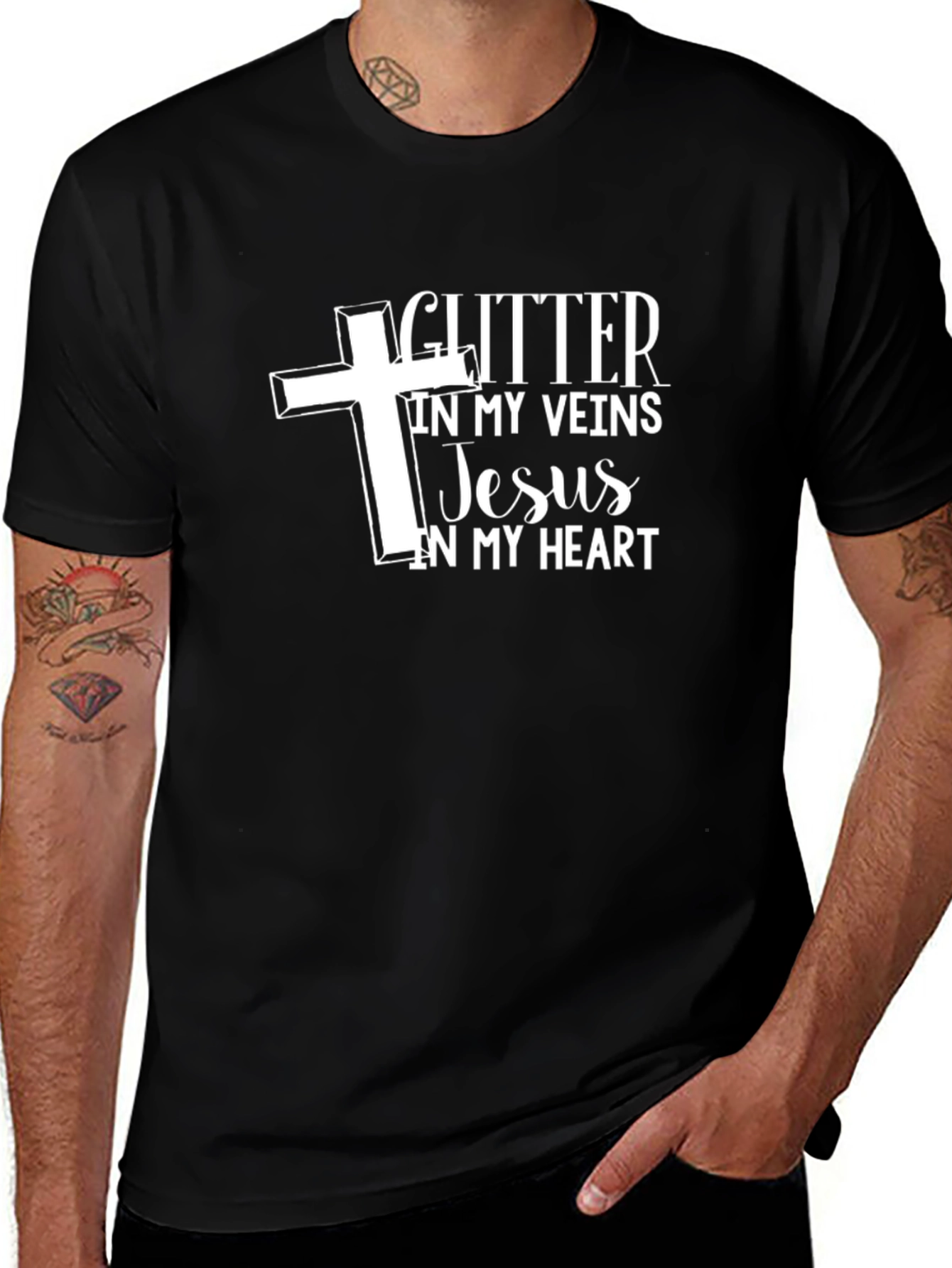 Glitter in My Veins Christian T-Shirt