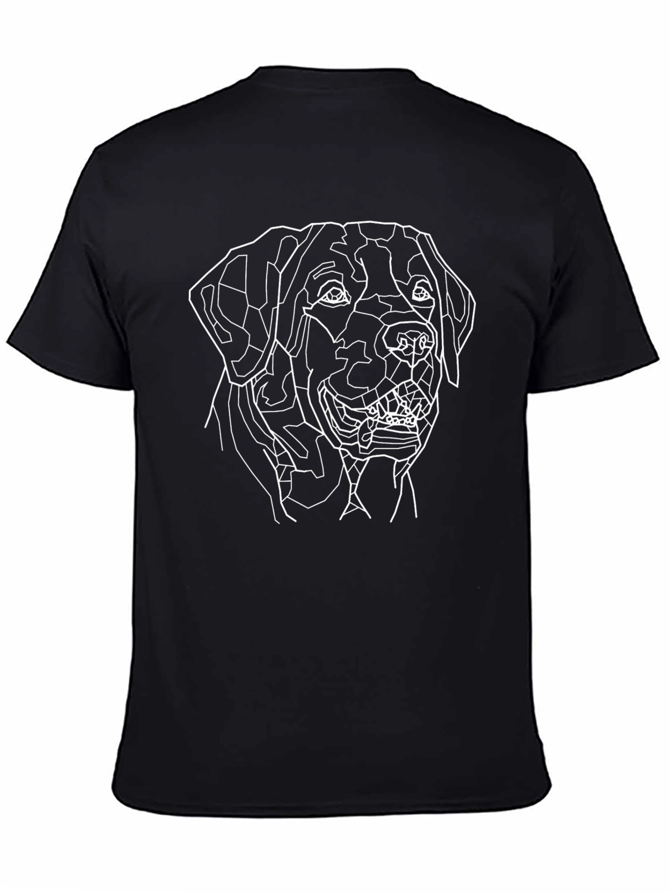 Geometric Dog Graphic Tee - Modern Canine Art