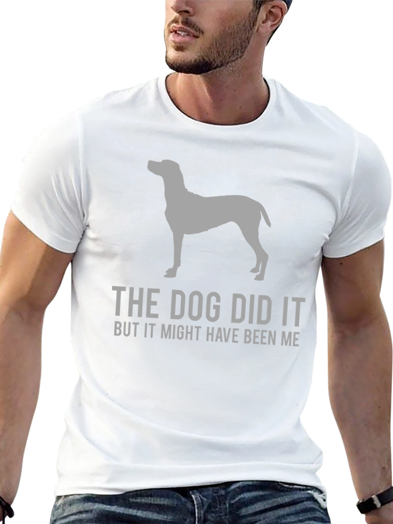 The Dog Did It Funny Graphic T-Shirt