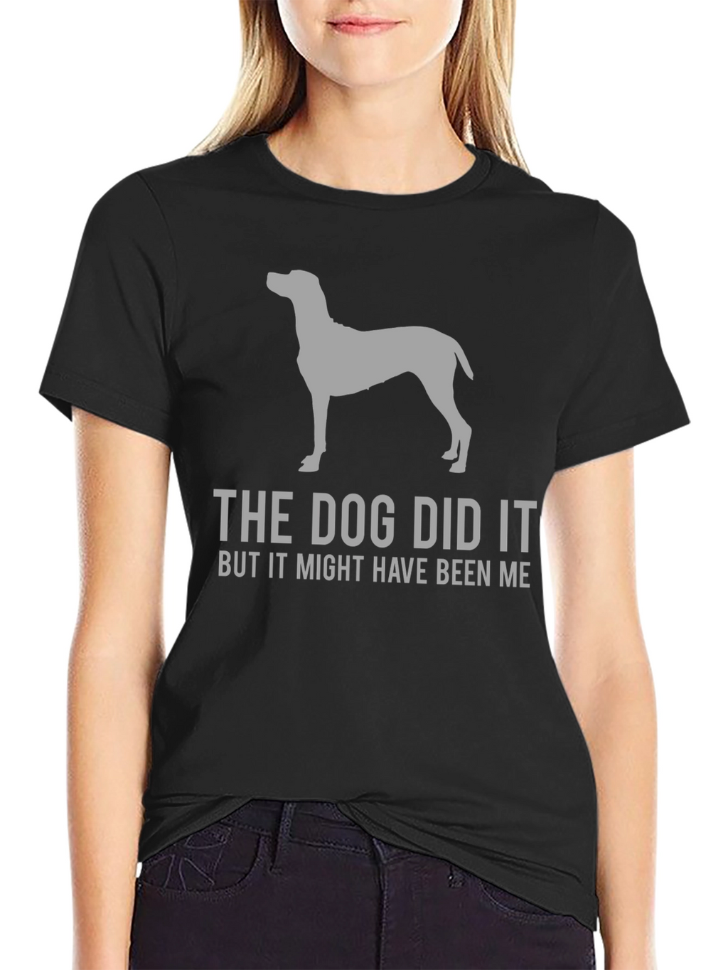 The Dog Did It Funny Graphic T-Shirt