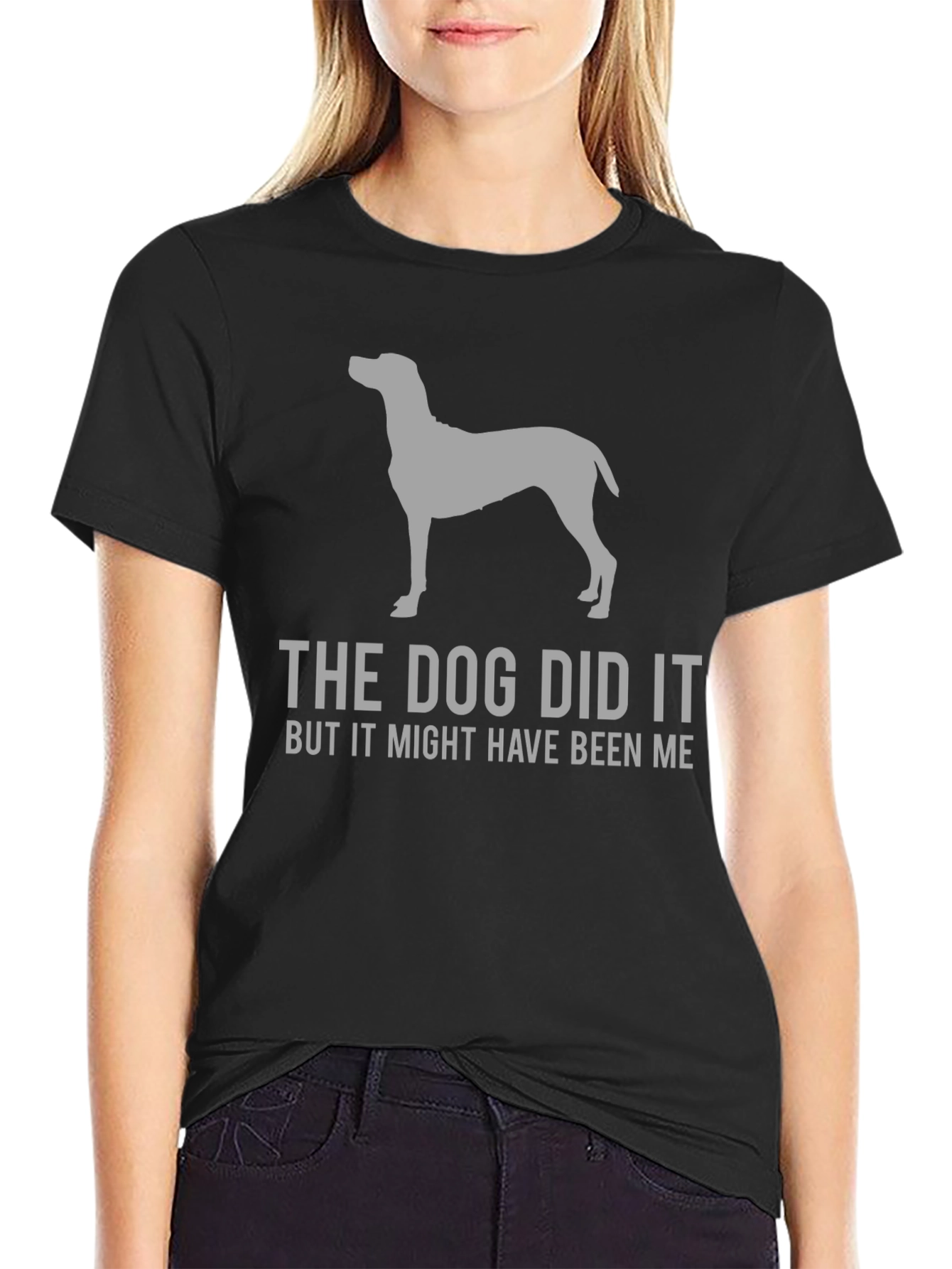 The Dog Did It Funny Graphic T-Shirt