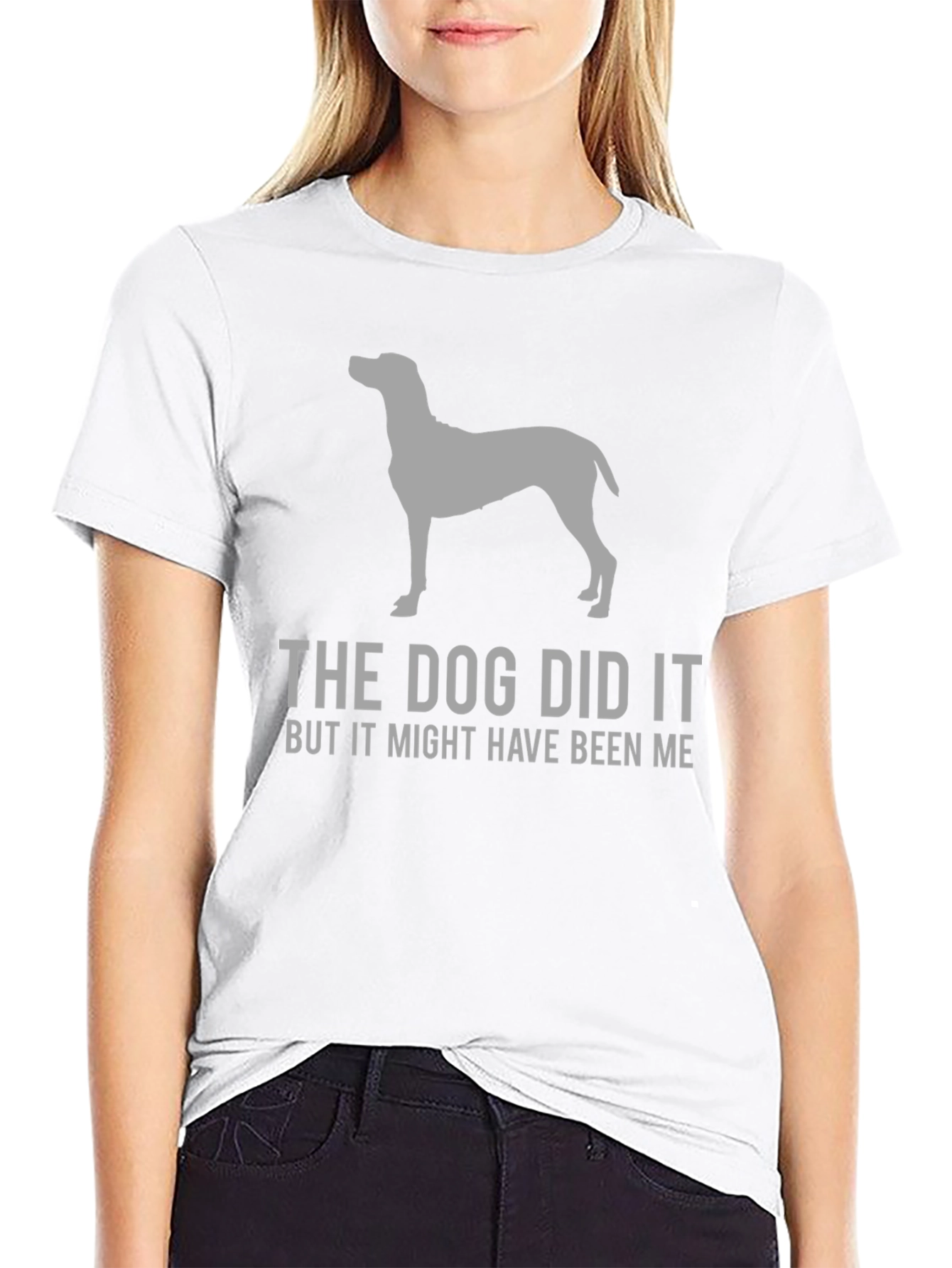 The Dog Did It Funny Graphic T-Shirt