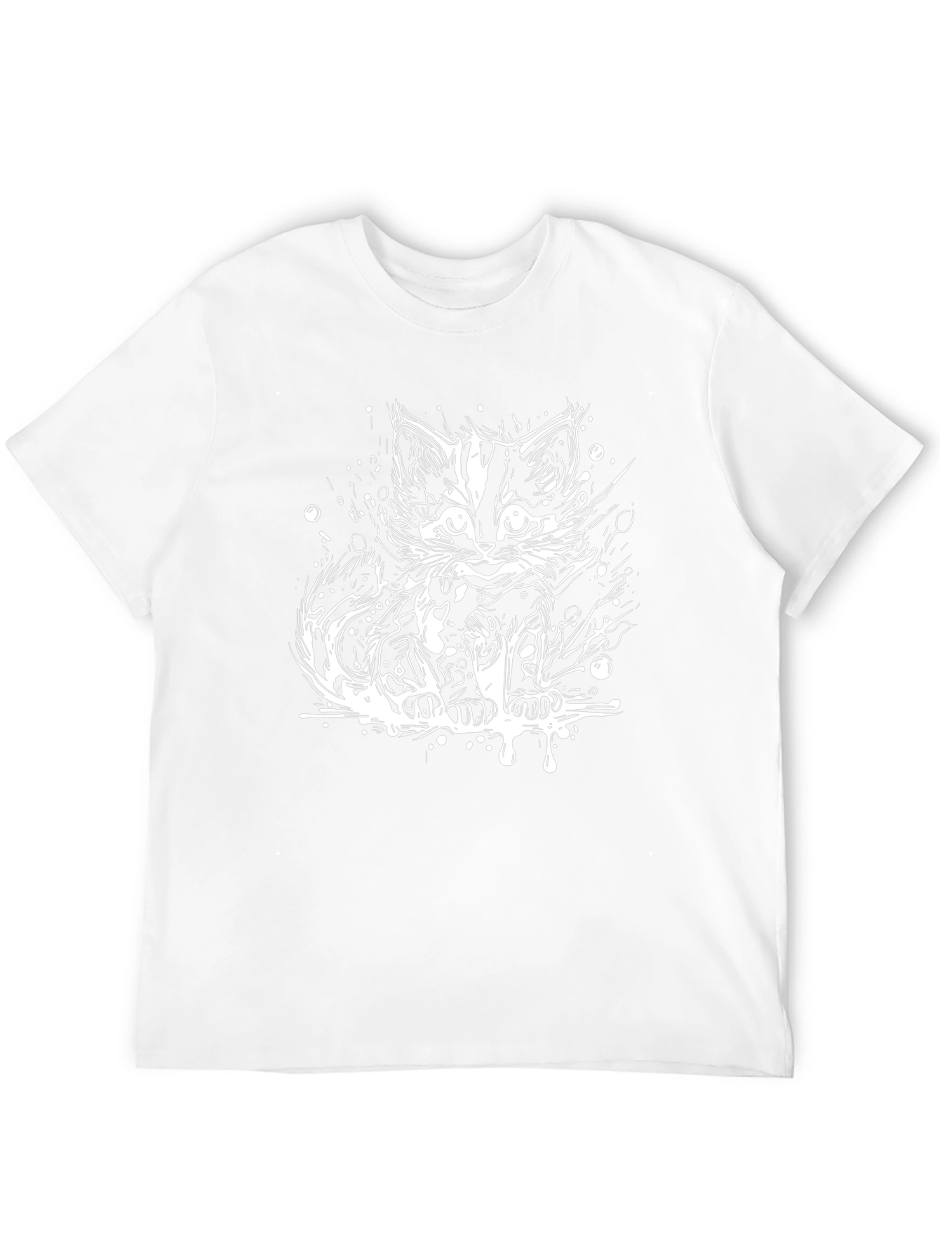 Cool Cat Graphic Tee - Modern Black T-Shirt