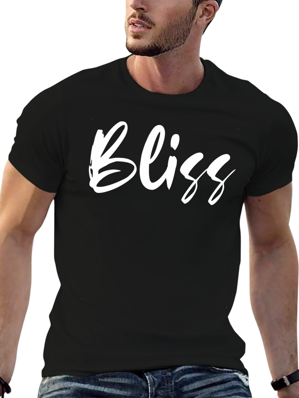 Bliss Graphic Tee - Classic Black Cotton T-Shirt