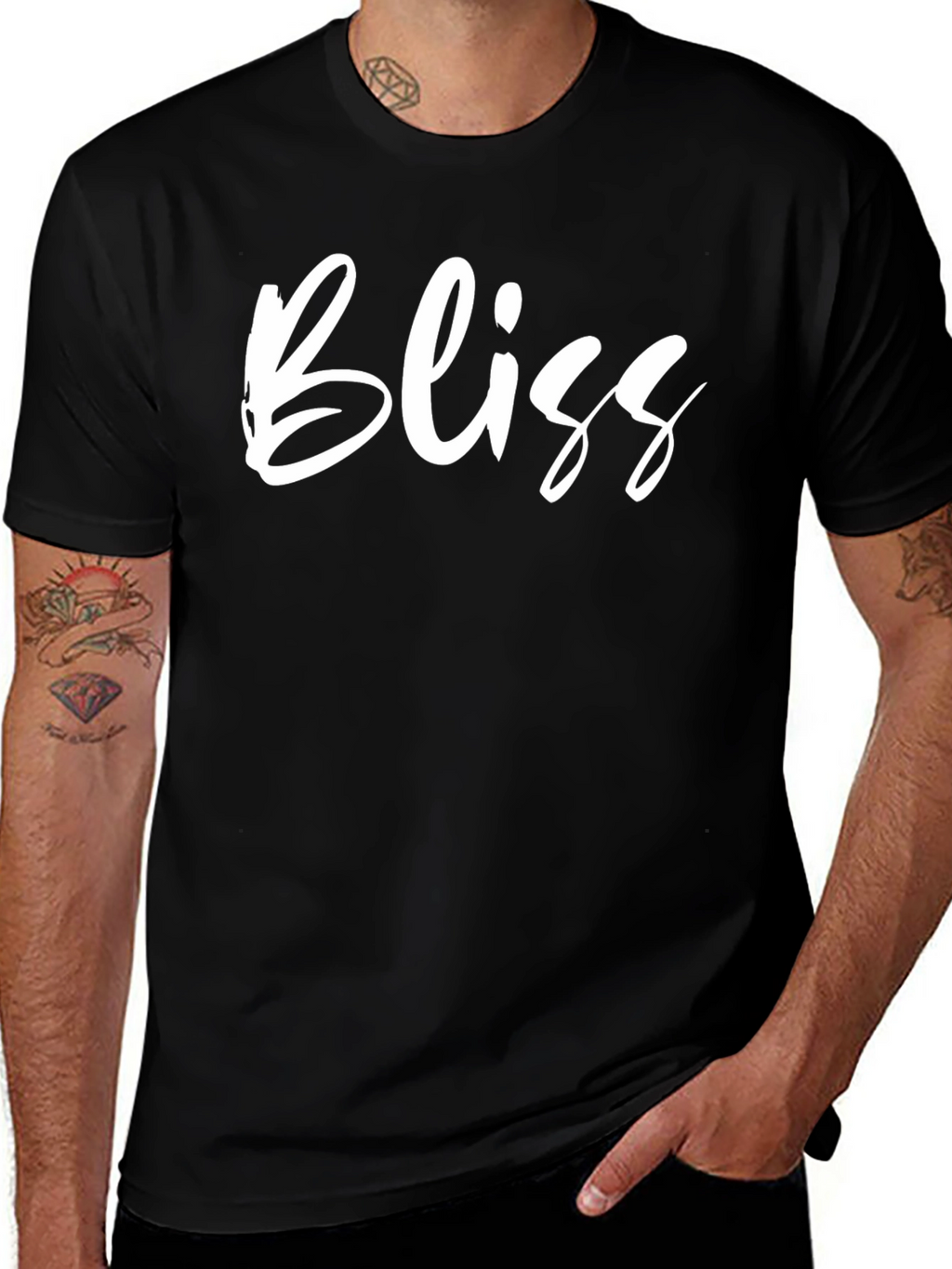 Bliss Graphic Tee - Classic Black Cotton T-Shirt
