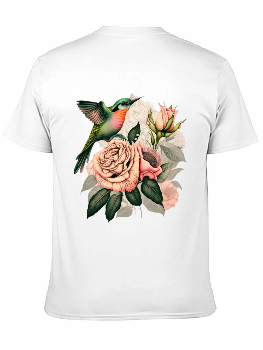 Hummingbird & Roses Graphic T-Shirt