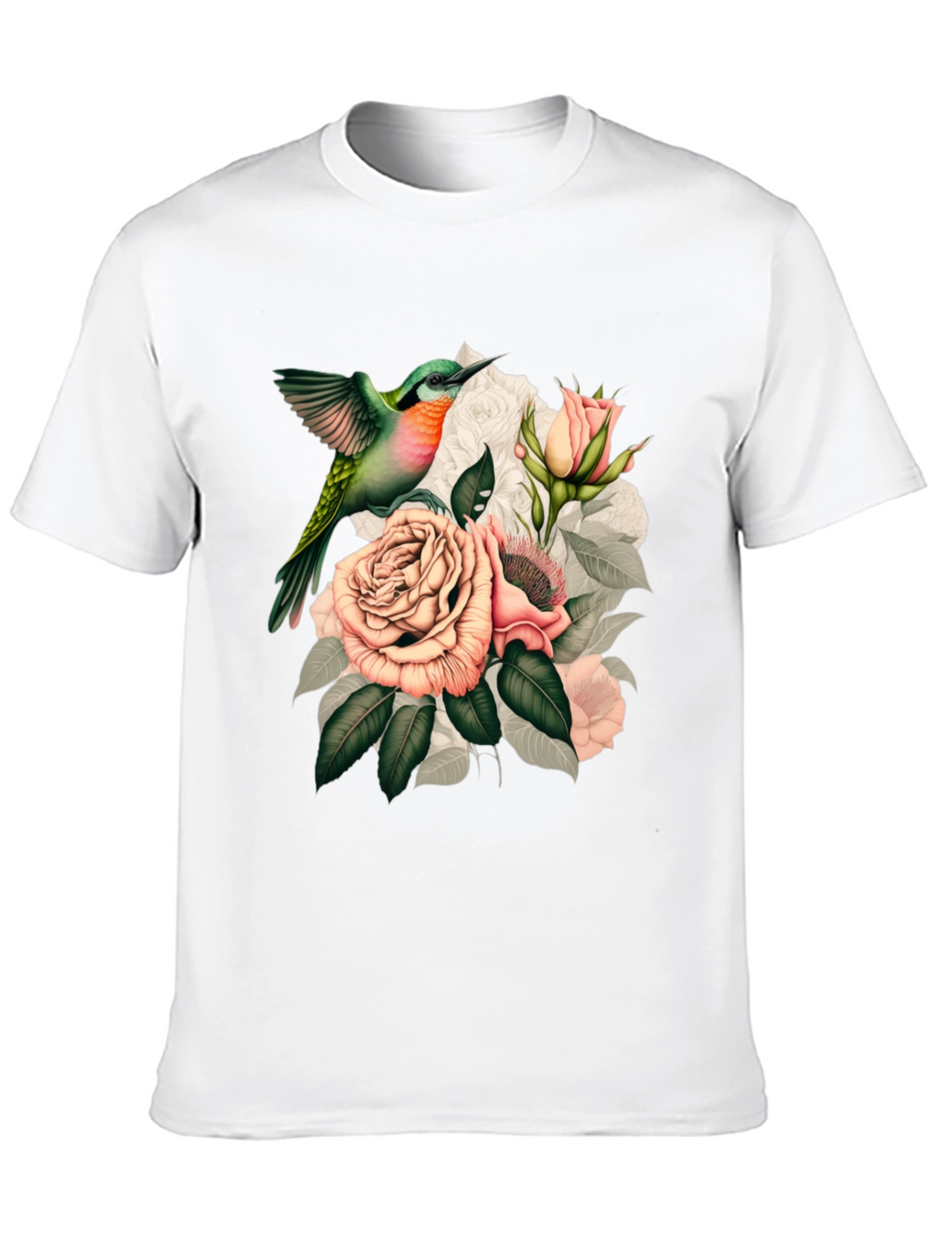 Hummingbird & Roses Graphic T-Shirt