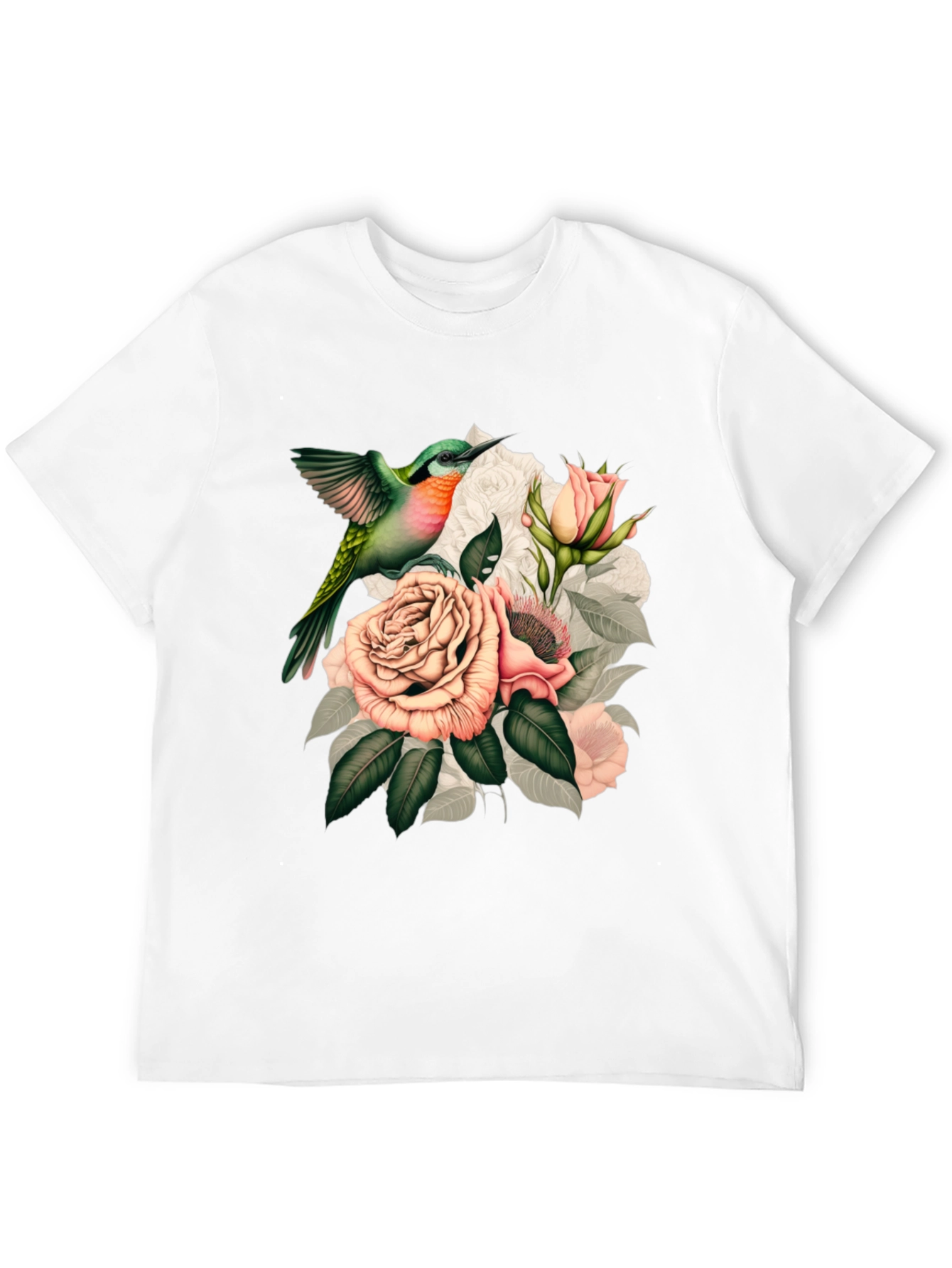 Hummingbird & Roses Graphic T-Shirt