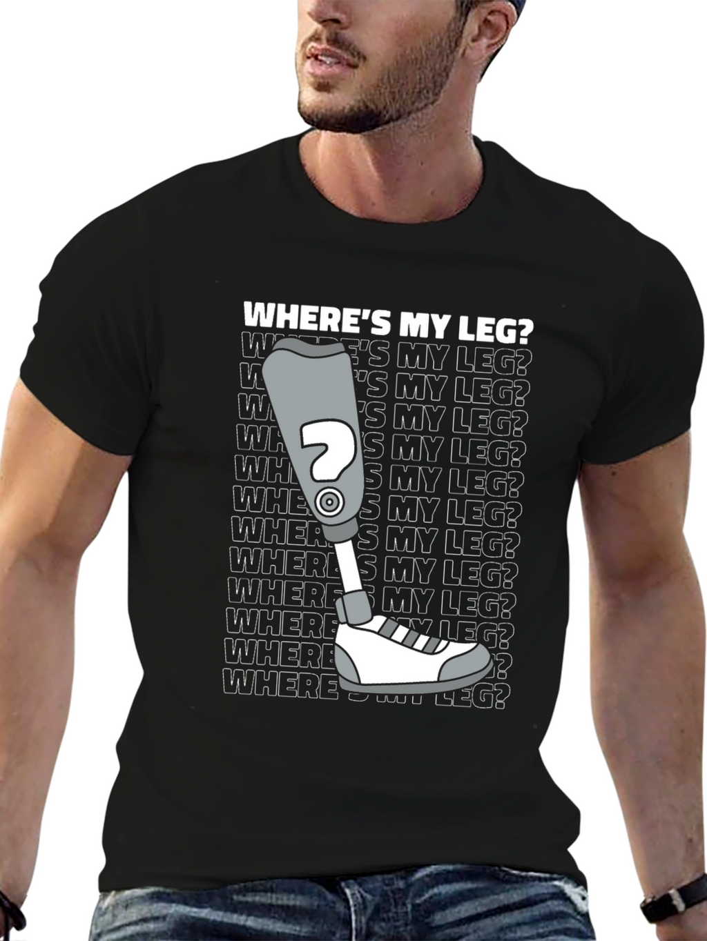 Wheres My Leg? Novelty T-Shirt