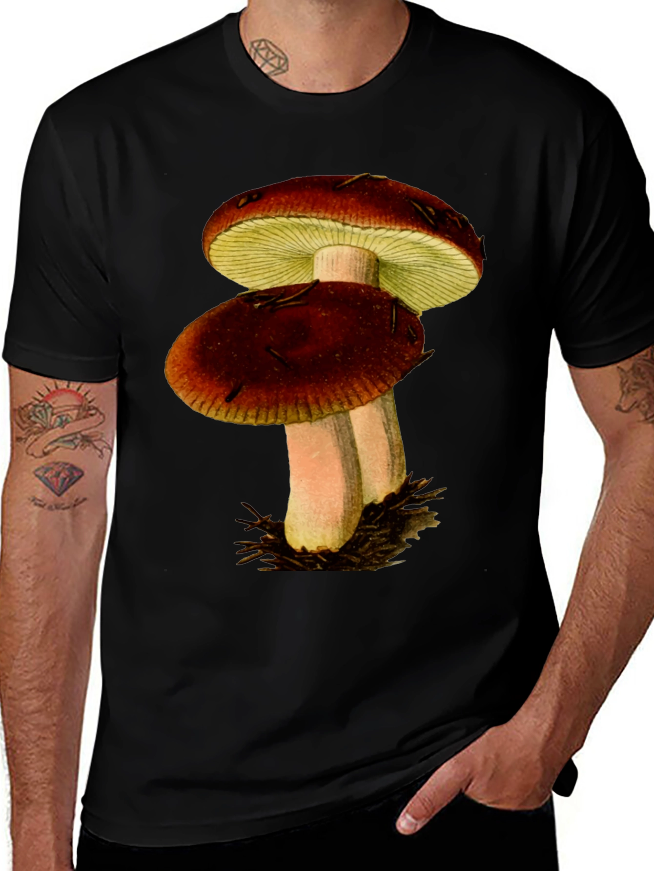 Mushroom Graphic T-Shirt - Nature Inspired Tee
