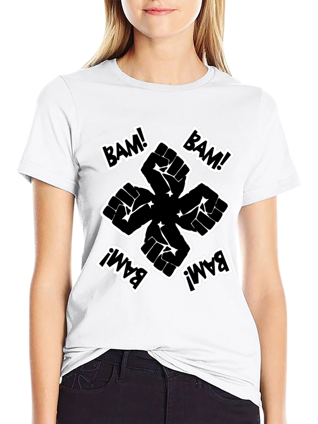 Bam! Fist Power Graphic Tee - Black