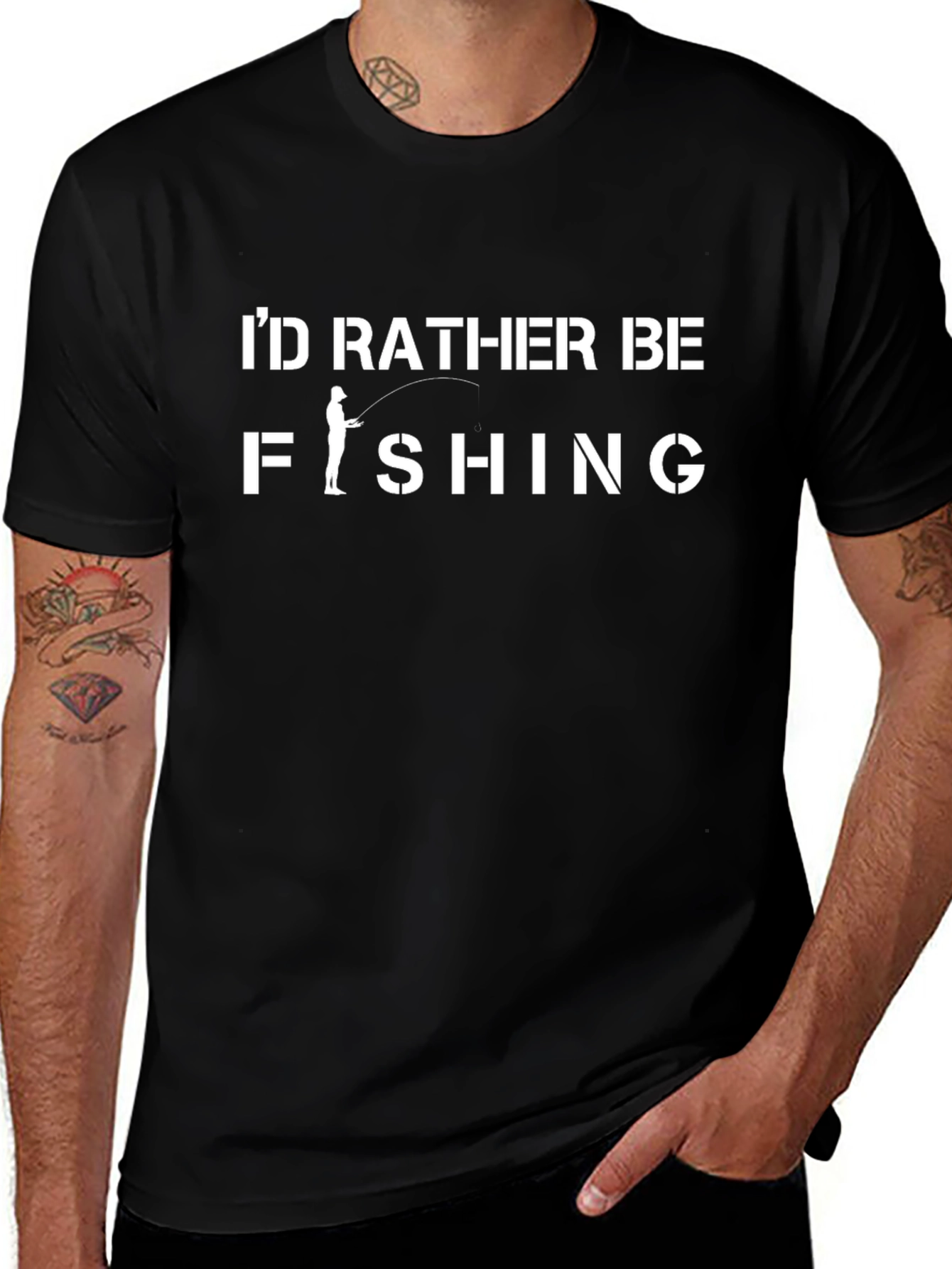 Id Rather Be Fishing Graphic T-Shirt