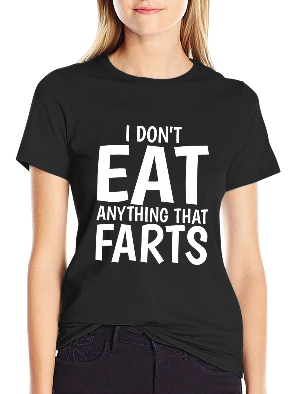 Funny Vegan T-Shirt: I Dont Eat Anything That Farts
