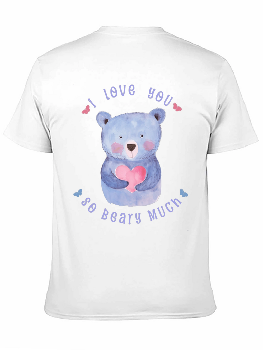 I Love You So Beary Much Black T-Shirt
