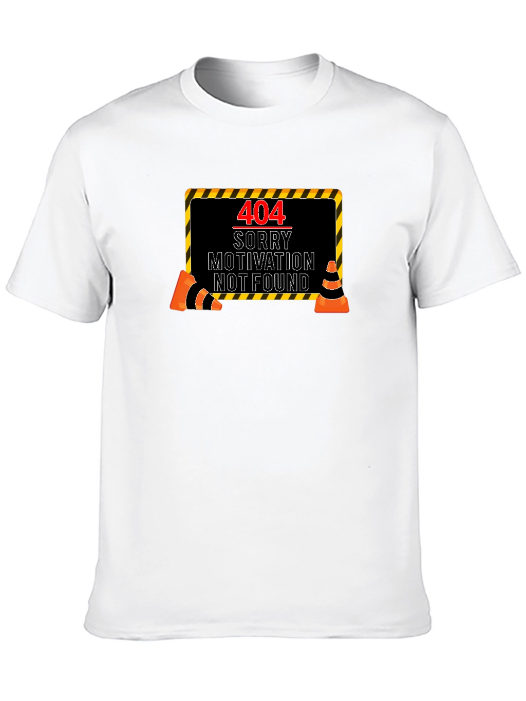 404 Motivation Not Found Black Graphic Tee
