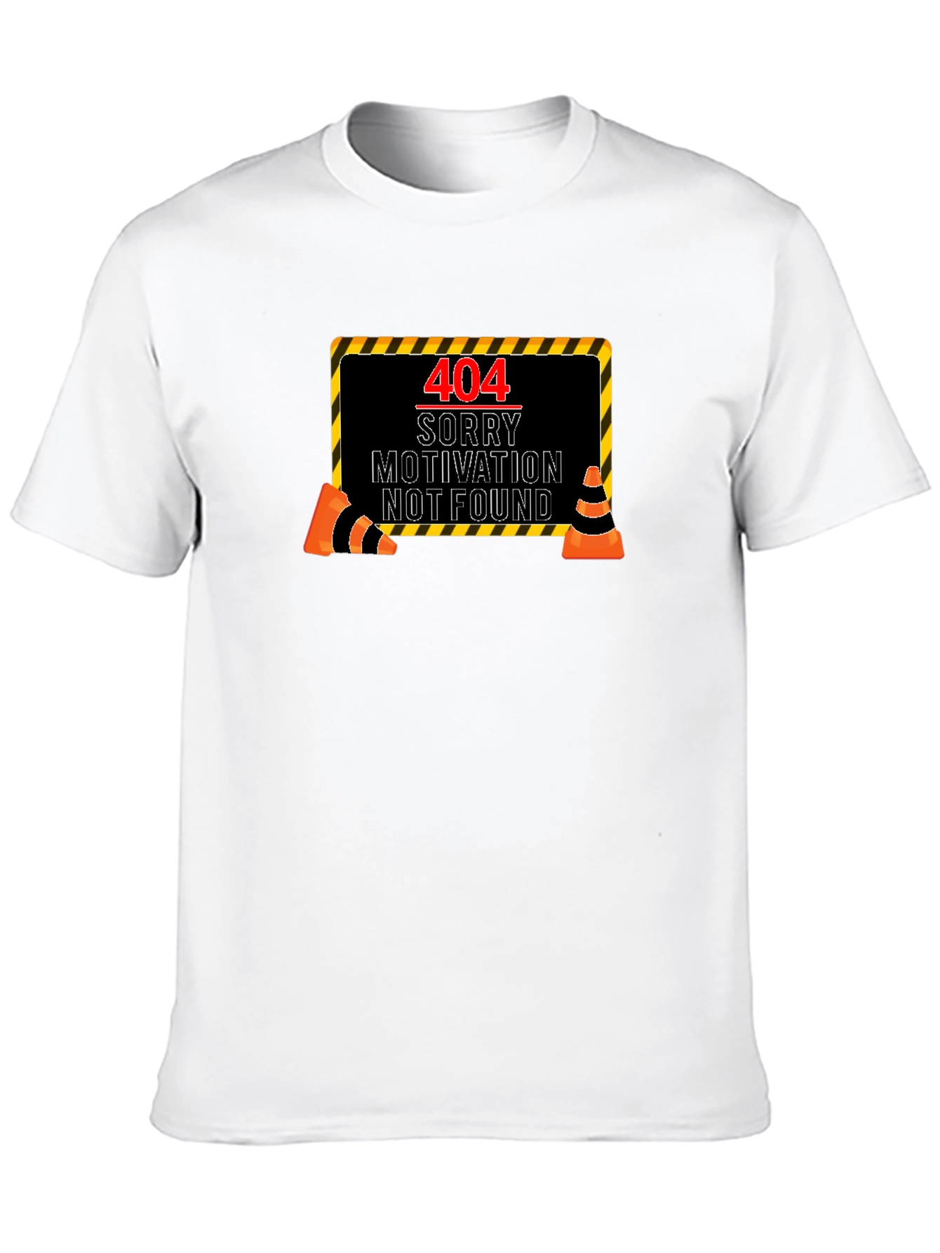 404 Motivation Not Found Black Graphic Tee