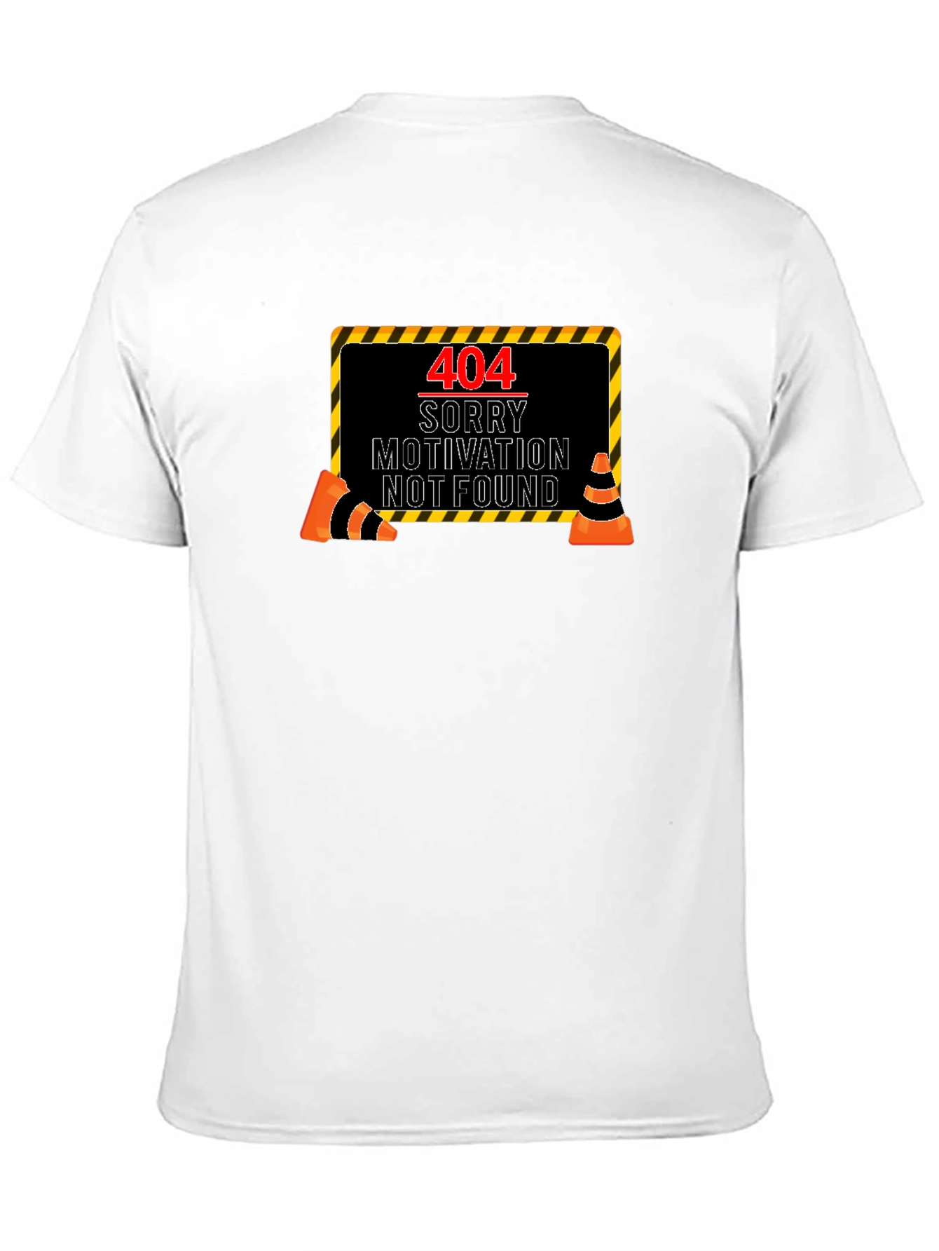 404 Motivation Not Found Black Graphic Tee