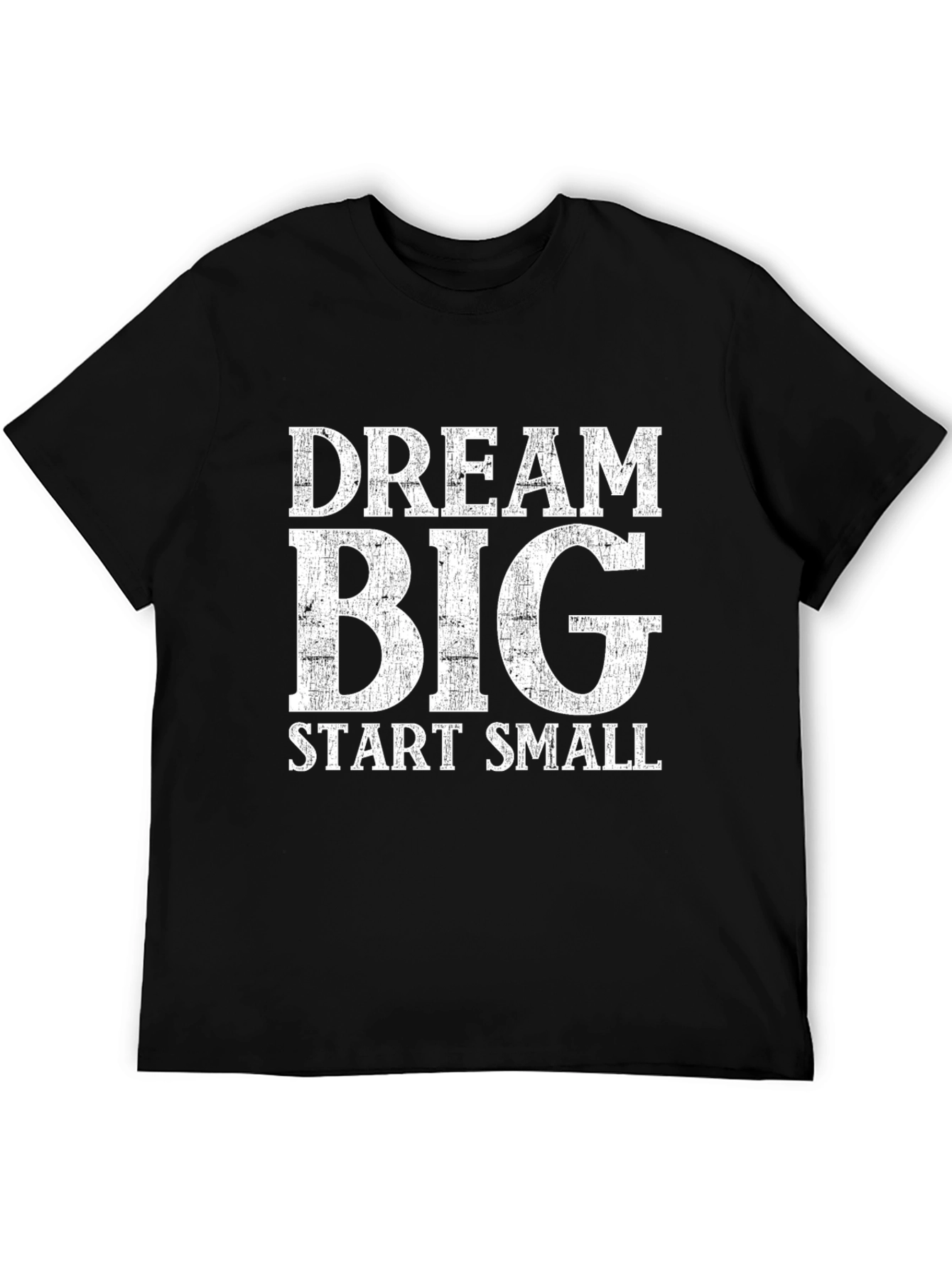 Dream Big Start Small Black Graphic T-Shirt
