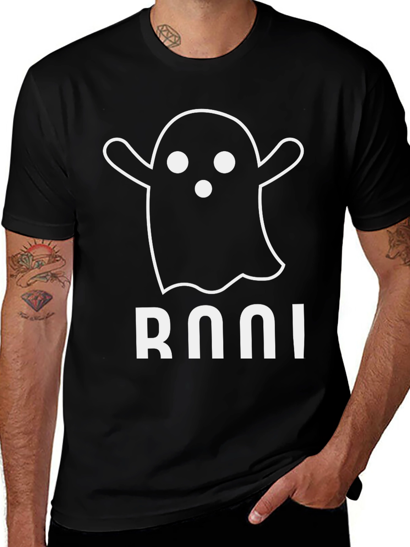 Boo! Ghost Graphic Black T-Shirt