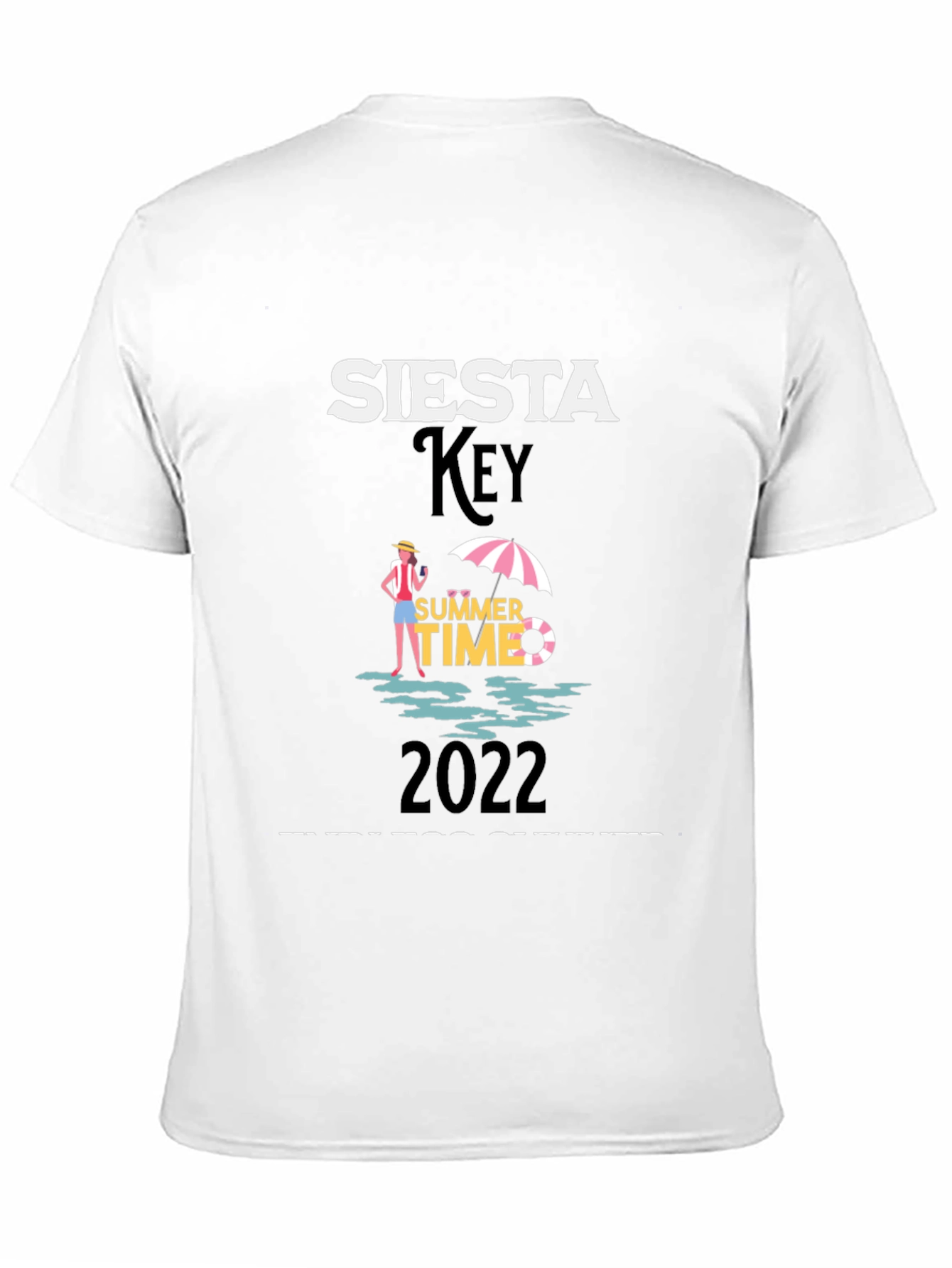 Siesta Key Summer Time 2022 Black T-Shirt