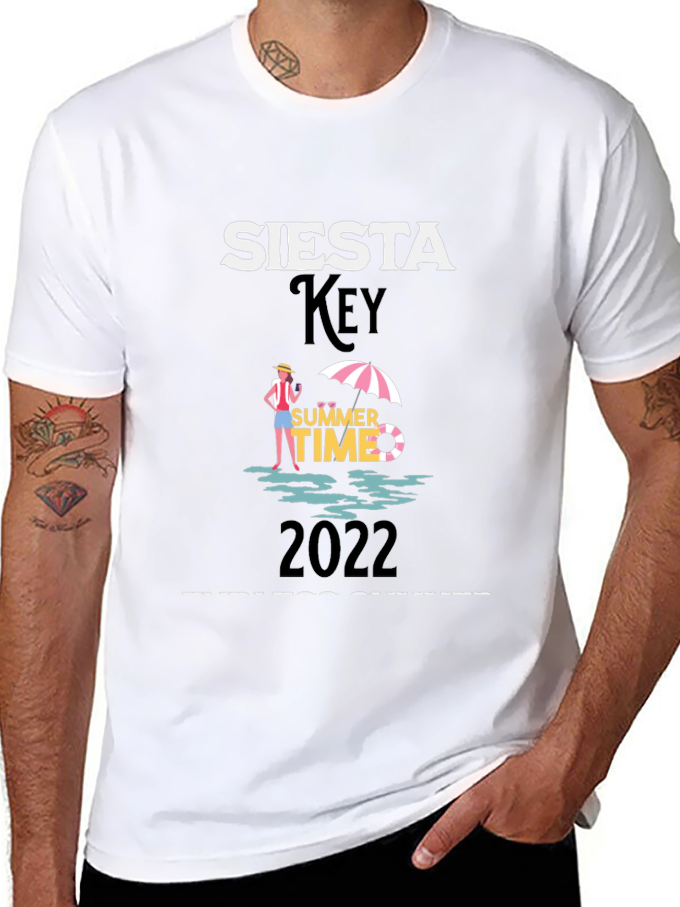 Siesta Key Summer Time 2022 Black T-Shirt