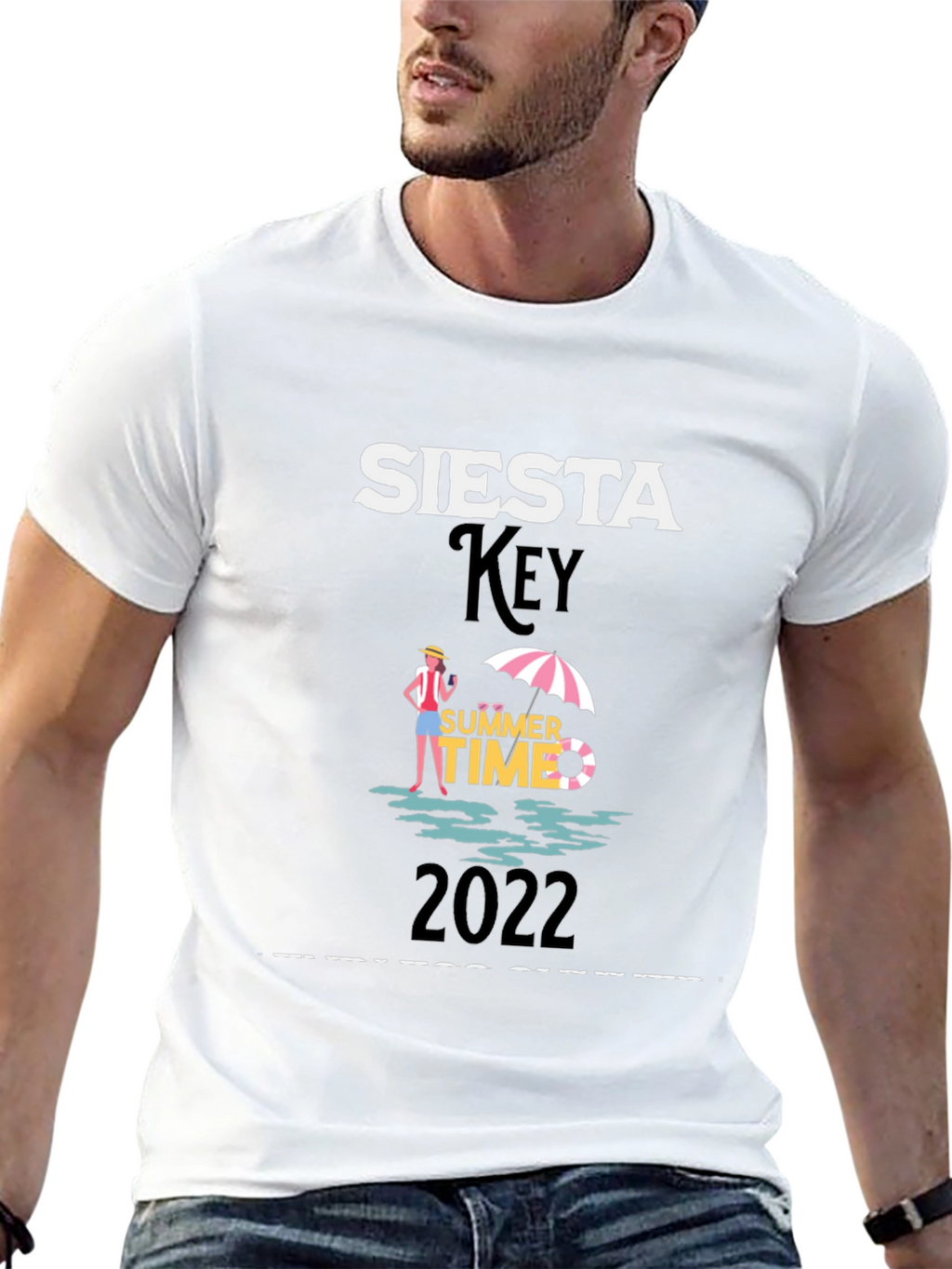 Siesta Key Summer Time 2022 Black T-Shirt