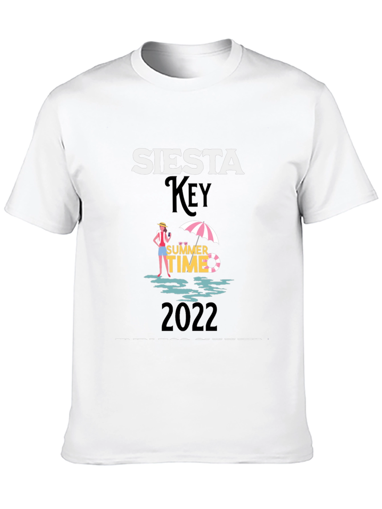 Siesta Key Summer Time 2022 Black T-Shirt