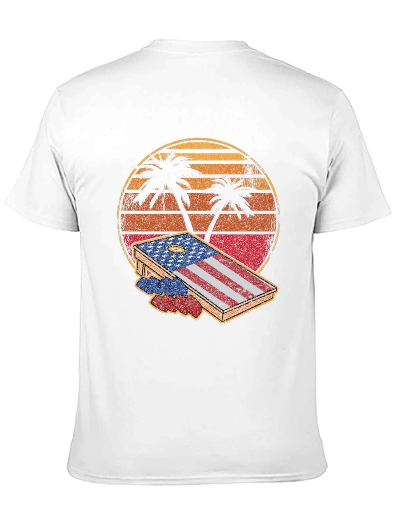 Patriotic Palm Tree Cornhole T-Shirt