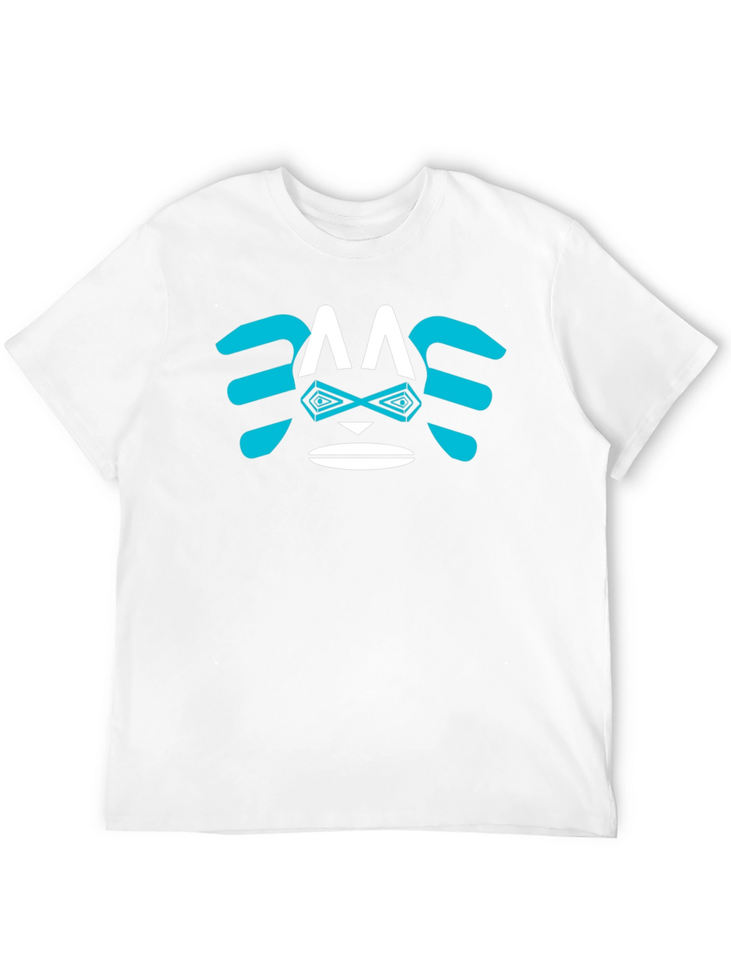 Abstract Face Graphic Tee - Trendy Casual Shirt