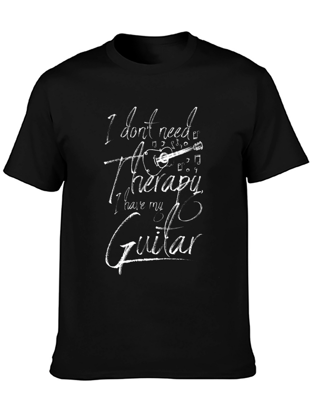 Guitar Therapy Graphic Tee - Musicians Black T-Shirt