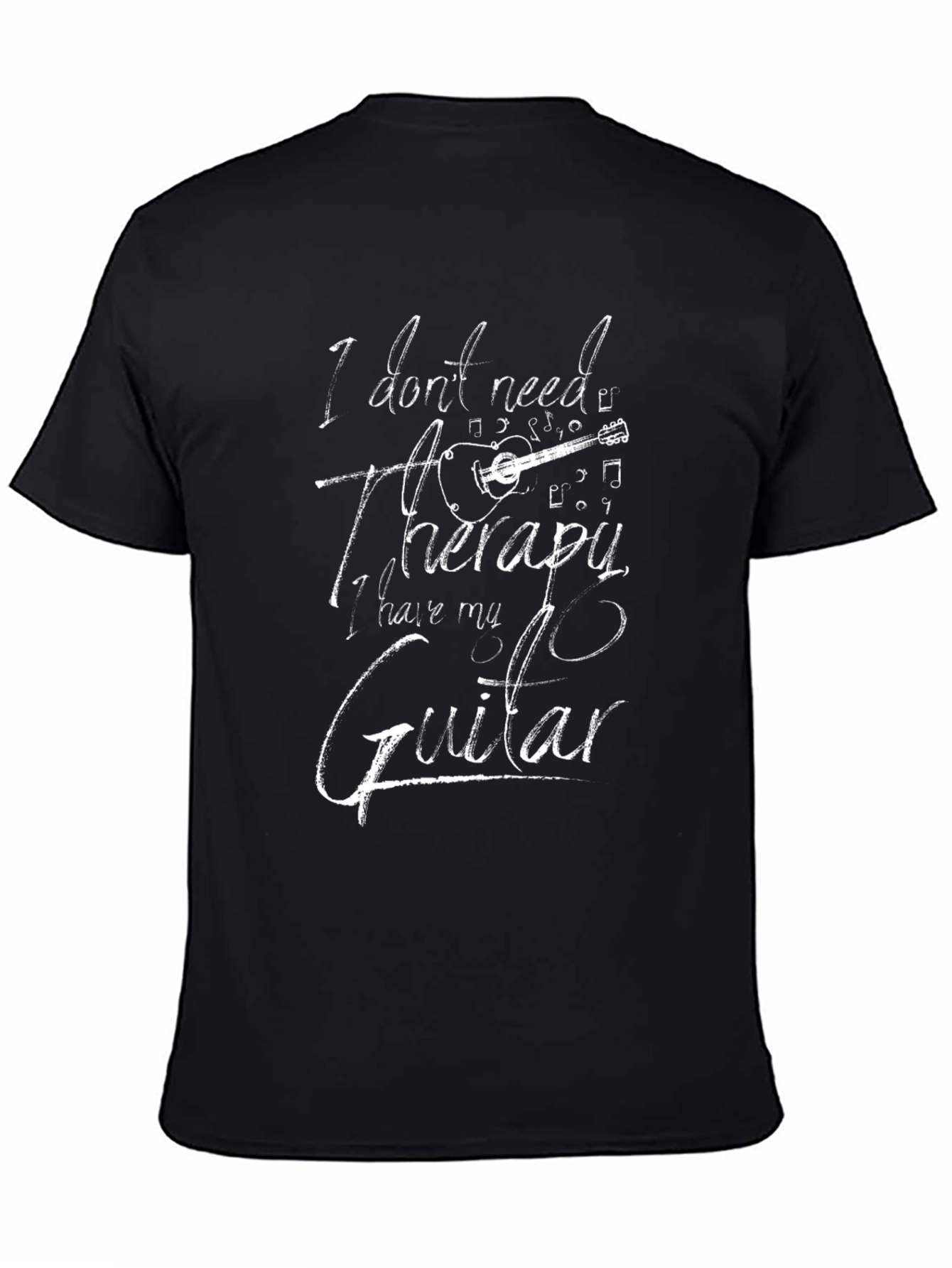 Guitar Therapy Graphic Tee - Musicians Black T-Shirt