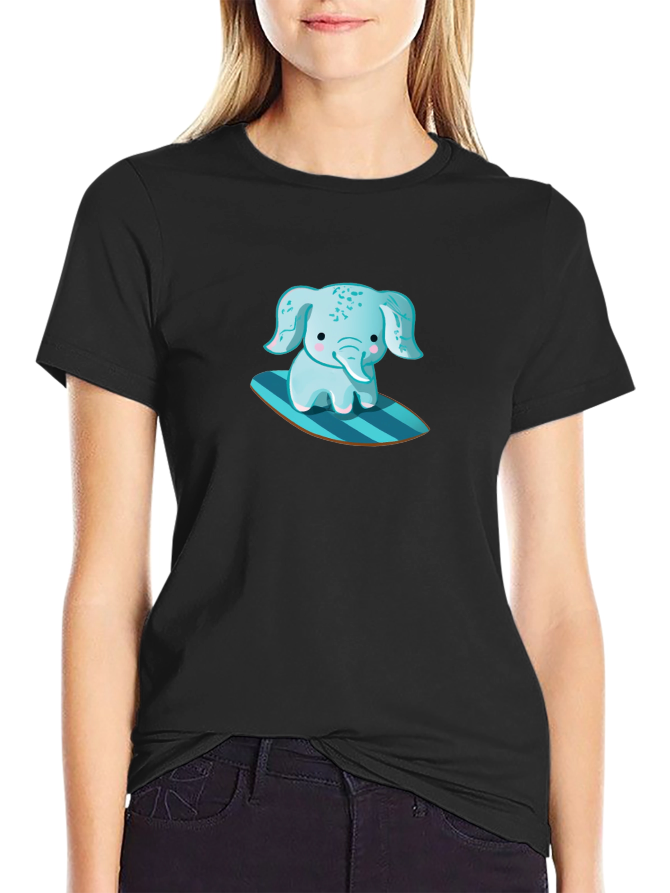Surfing Elephant Graphic Tee
