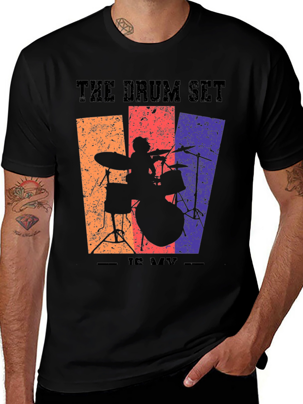 The Drum Set is My Life Graphic T-Shirt