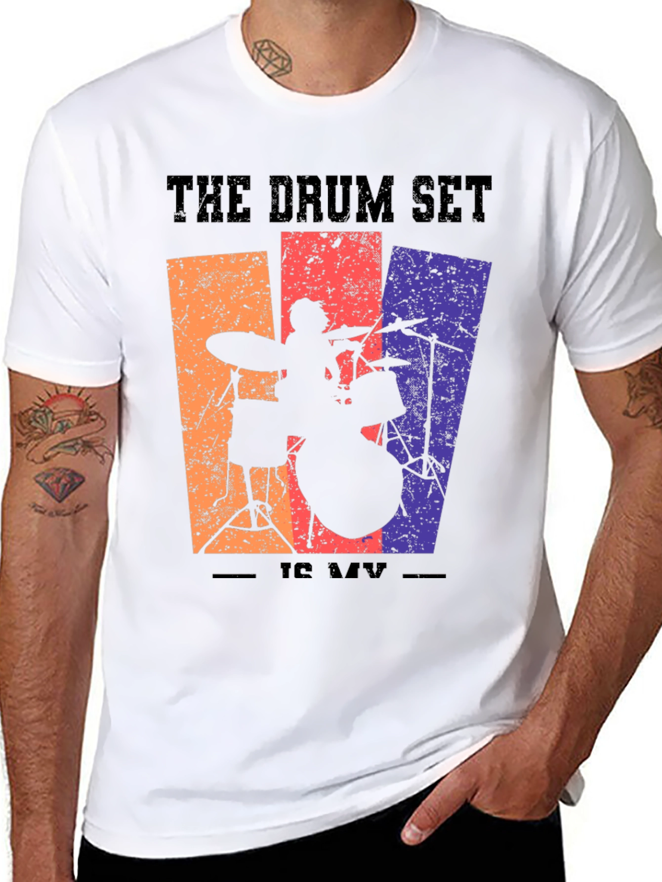 The Drum Set is My Life Graphic T-Shirt