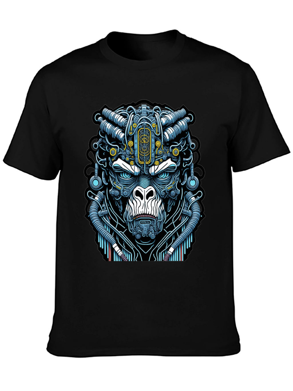 Cyber Gorilla T-Shirt - Unique Sci-Fi Ape Design