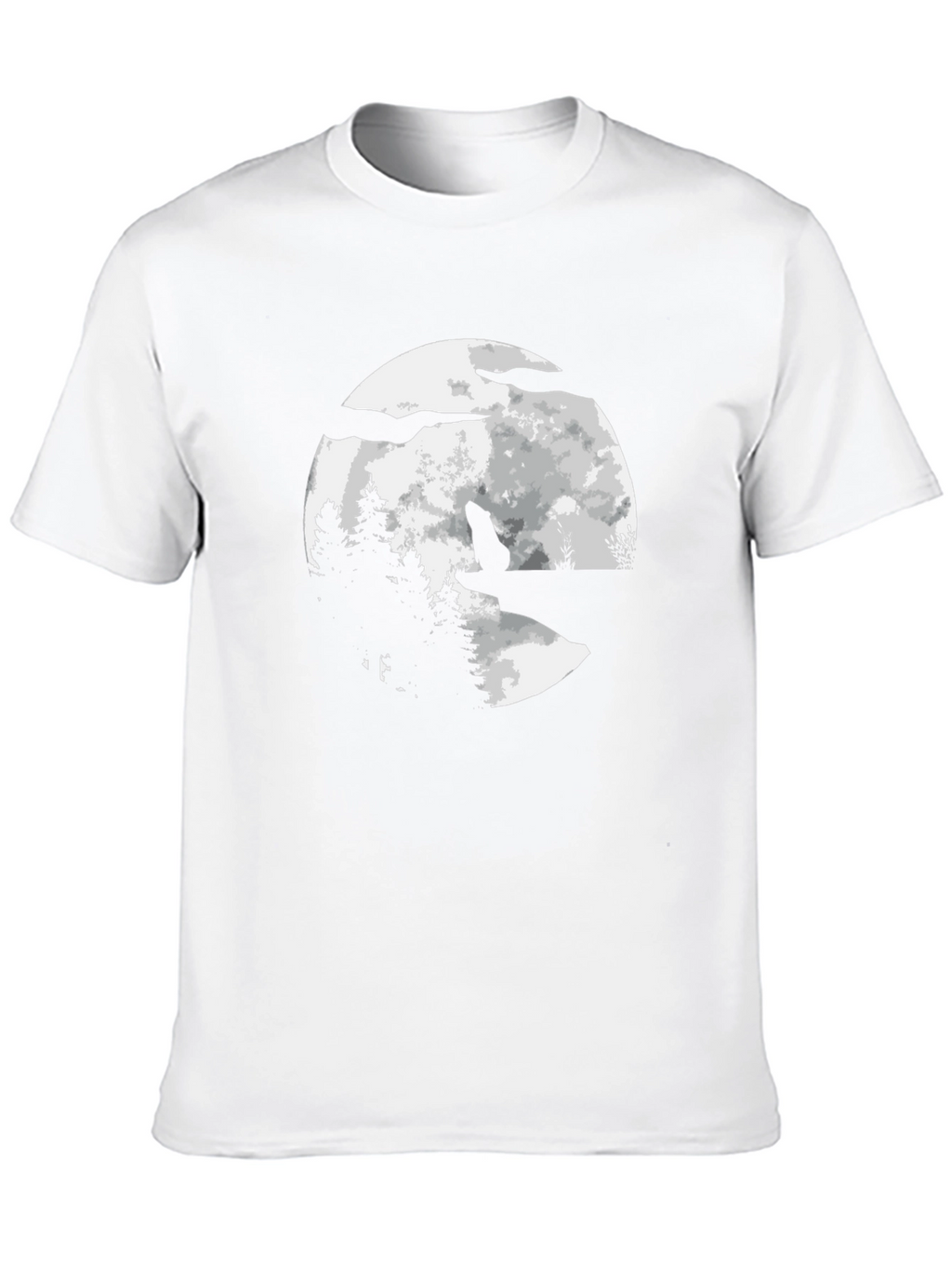 Wolf Moon Graphic T-Shirt - Black Cotton Tee