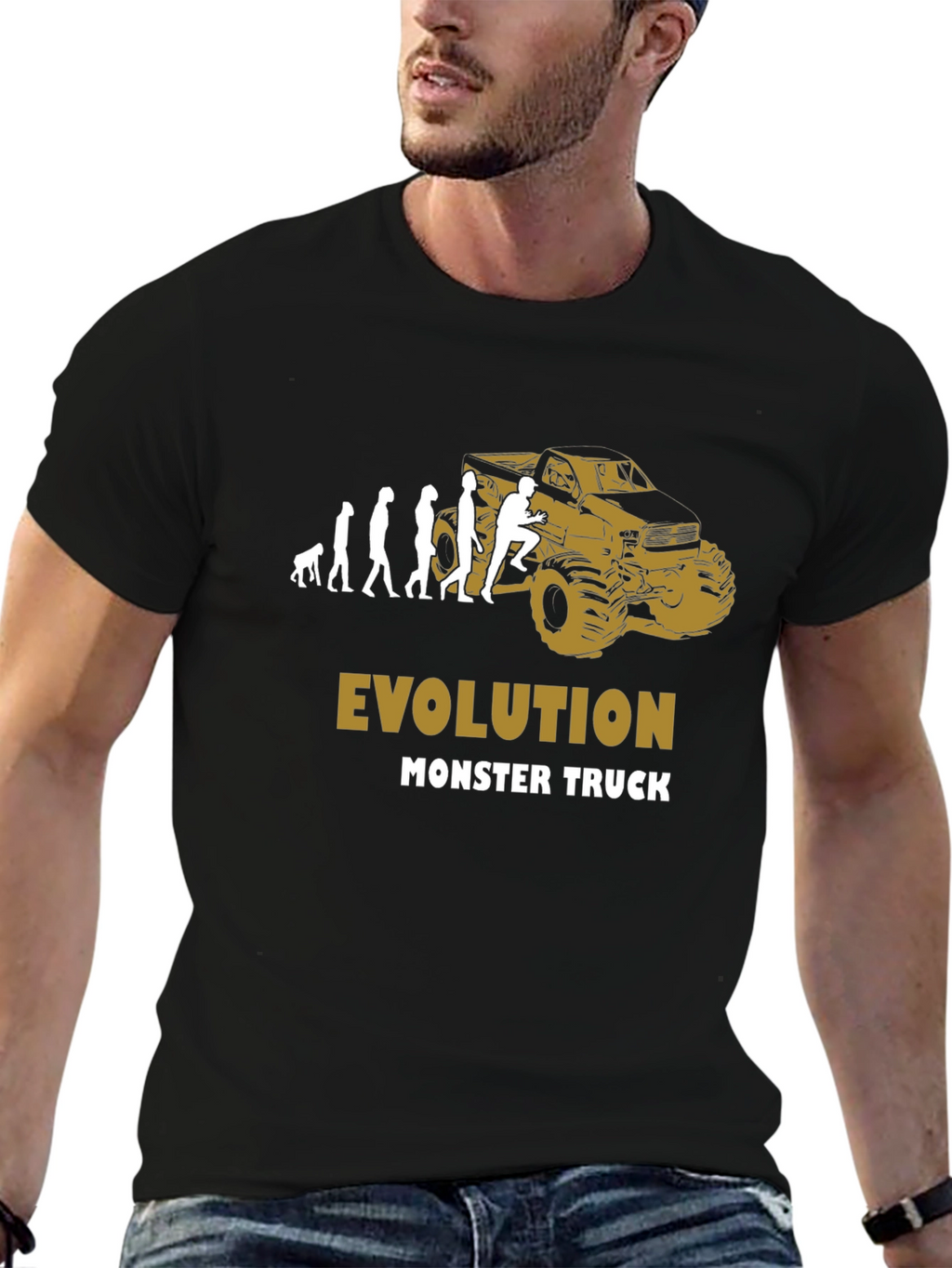 Evolution Monster Truck Black Graphic Tee